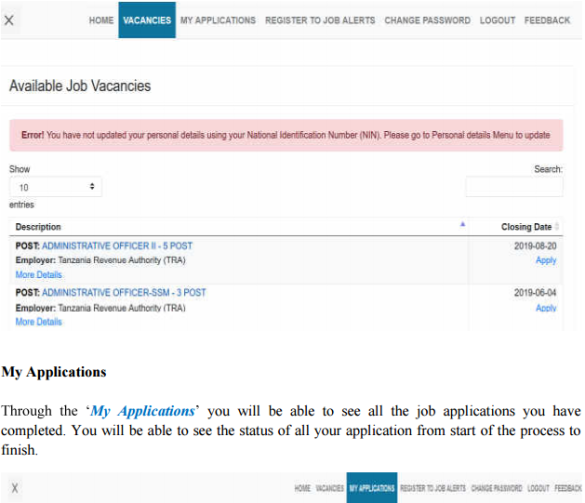 How To Register And Apply Job On Ajira Portal Recruitment Portal User Guide Ajira Peak 6667