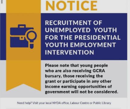 Presidential Youth Employment Initiative calls on unemployed South African Youth to Apply for Education Assistant