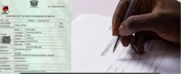 Ghana birth certificate online application