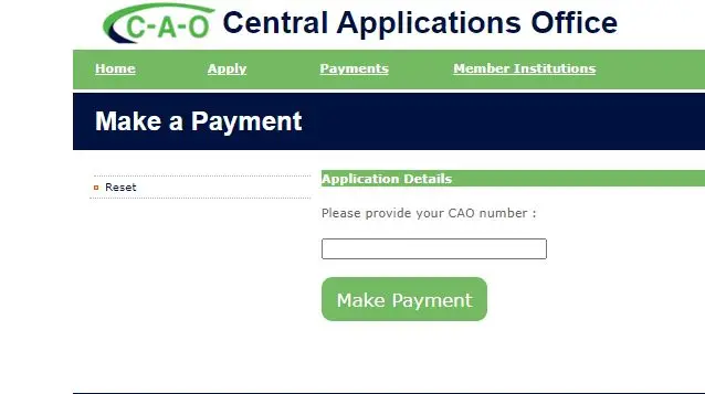 How pay CAO application fee online